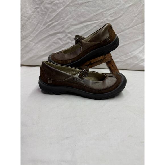 KEEN Women's Mary Jane Brown Leather Casual Comfort Shoes Size 9.5 - Picture 1 of 14
